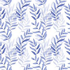 Repeat watercolor pattern with floral concept