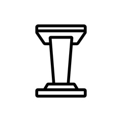 tribune for public icon vector. tribune for public sign. isolated contour symbol illustration