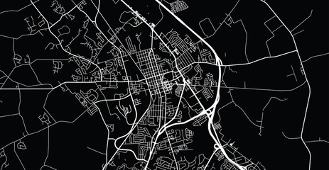 Urban vector city map of Dover, USA. Delaware state capital