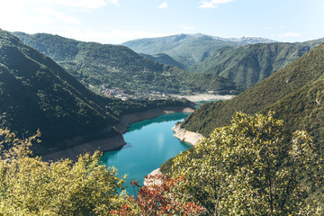 Obraz na płótnie Canvas Piva reservoir in Montenegro
