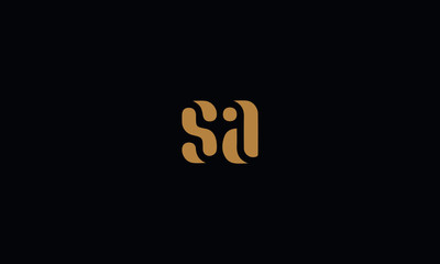 SA Letter Minimal Logo Design Template Vector illustration 
