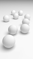 White abstract background. Lowpoly backdrop. Crumpled paper. 3D illustration