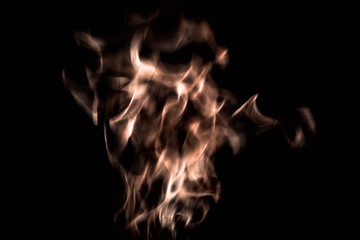 fire on black background