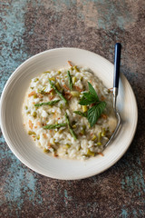 risotto asparagi e mandorle