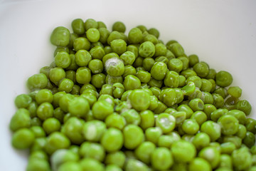 The green peas are moldy