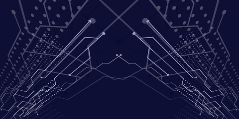 Abstract background with perspective