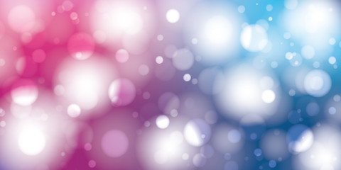 Obraz premium Abstract light background with bokeh effects in blue and pink colors