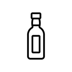 glass bottle of oil icon vector. glass bottle of oil sign. isolated contour symbol illustration