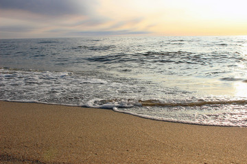 
a sea wave came ashore