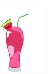 a vector of watermelon smoothei