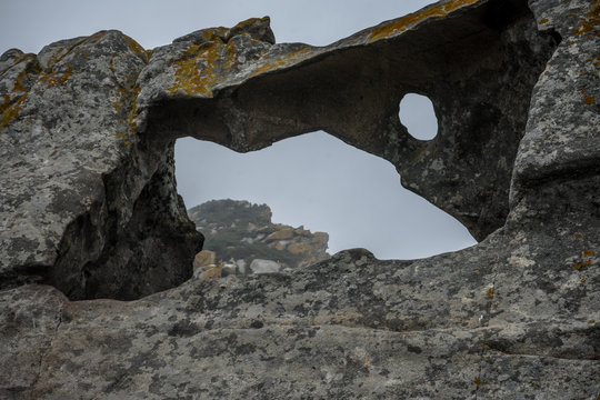 fascinating rock formation on island monteagudo summer