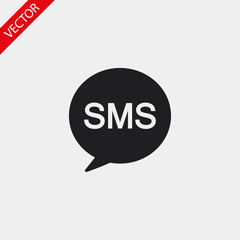 Sms vector icon , lorem ipsum Flat design