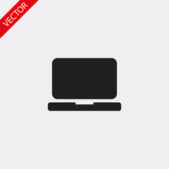 Laptop vector icon , lorem ipsum Flat design