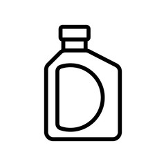 fluid bottle with handle icon vector. fluid bottle with handle sign. isolated contour symbol illustration