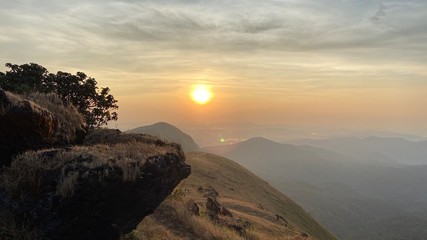 sunrise over the mountains