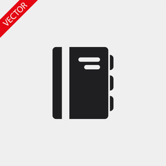 Book vector icon , lorem ipsum Flat design