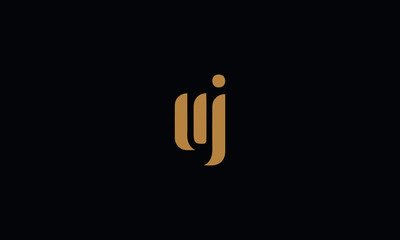 Fototapeta na wymiar UJ Letter Minimal Logo Design Template Vector illustration 