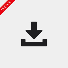 Downloading vector icon , lorem ipsum Flat design