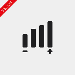 Settings music vector icon , lorem ipsum Flat design