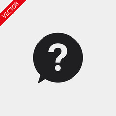 Question vector icon , lorem ipsum Flat design