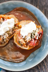 Stuffed peppers with meat and vegetables