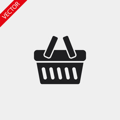 Basket vector icon , lorem ipsum Flat design