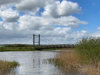 bridge over the river in summer