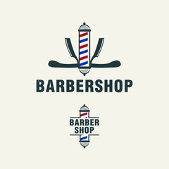 Barbershop logo template Premium 