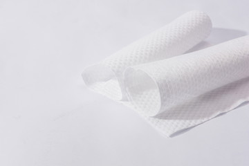 The tissue paper is produced using eco-friendly materials and is isolated against a white background.