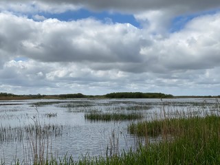 clouds over the river
