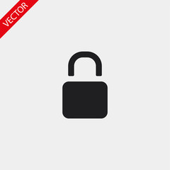 Lock - vector icon , lorem ipsum Flat design