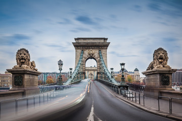 The Chain Bridge (Szechenyi Lanchid) at Budapest
