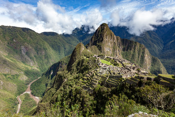 Beautiful view of the unesco world heritage site Machu Picchu