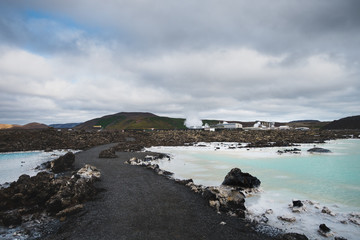 Fototapeta na wymiar Famous Blue Lagoon In Iceland