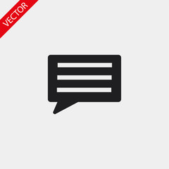 Chat sms vector icon , lorem ipsum Flat design