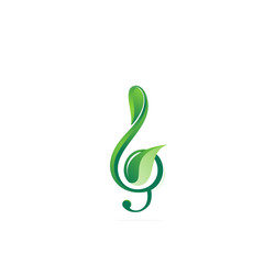 Natural music logo design colorful