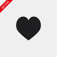 Heart vector icon , lorem ipsum Flat design