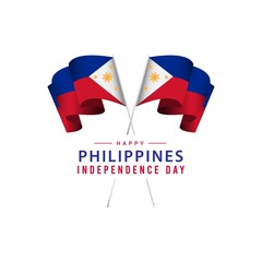 Philippines independence day vector template.