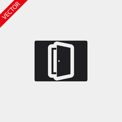 Door vector icon , lorem ipsum Flat design