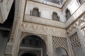 Patio del Real Alc&aacute;zar de Sevilla (Andaluc&iacute;a, Espa&ntilde;a)