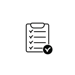 Clipboard with checklist icon, symbol for web site and app design. Vector illstration.