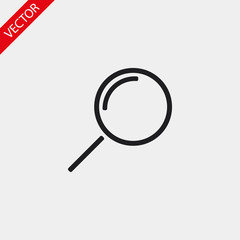Loupe vector icon , lorem ipsum Flat design