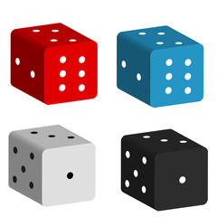 game dice icon on white background. flat style. casino gambling icon for your web site design, logo, app, UI. casino dice symbol. game dice set.