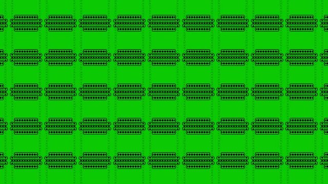 Colorful graphic pattern with kaleidoscope animation, on a background with psychedelic, hypnotic and stroboscopic effect, in 16: 9 video format