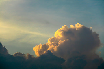 sunset cloud sunshine in dark sky soft cloud background