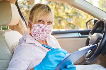 Visitors to nursing home sign up for contact tracking list