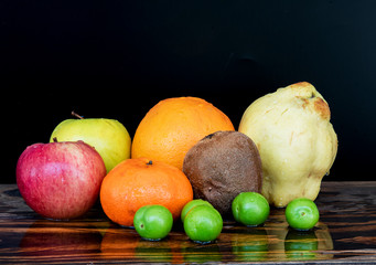 A compilation of fruits, an interpretation to vegan healthy nutrition