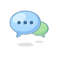 Message bubble. Bubble template. Speech bubble. Chat sign. Communication symbol. Vector speech bubble.