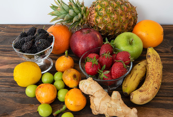A compilation of fruits, an interpretation to vegan healthy nutrition