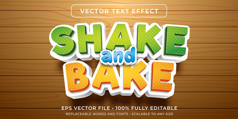 Editable text effect - baking cartoon style © vectorrific23